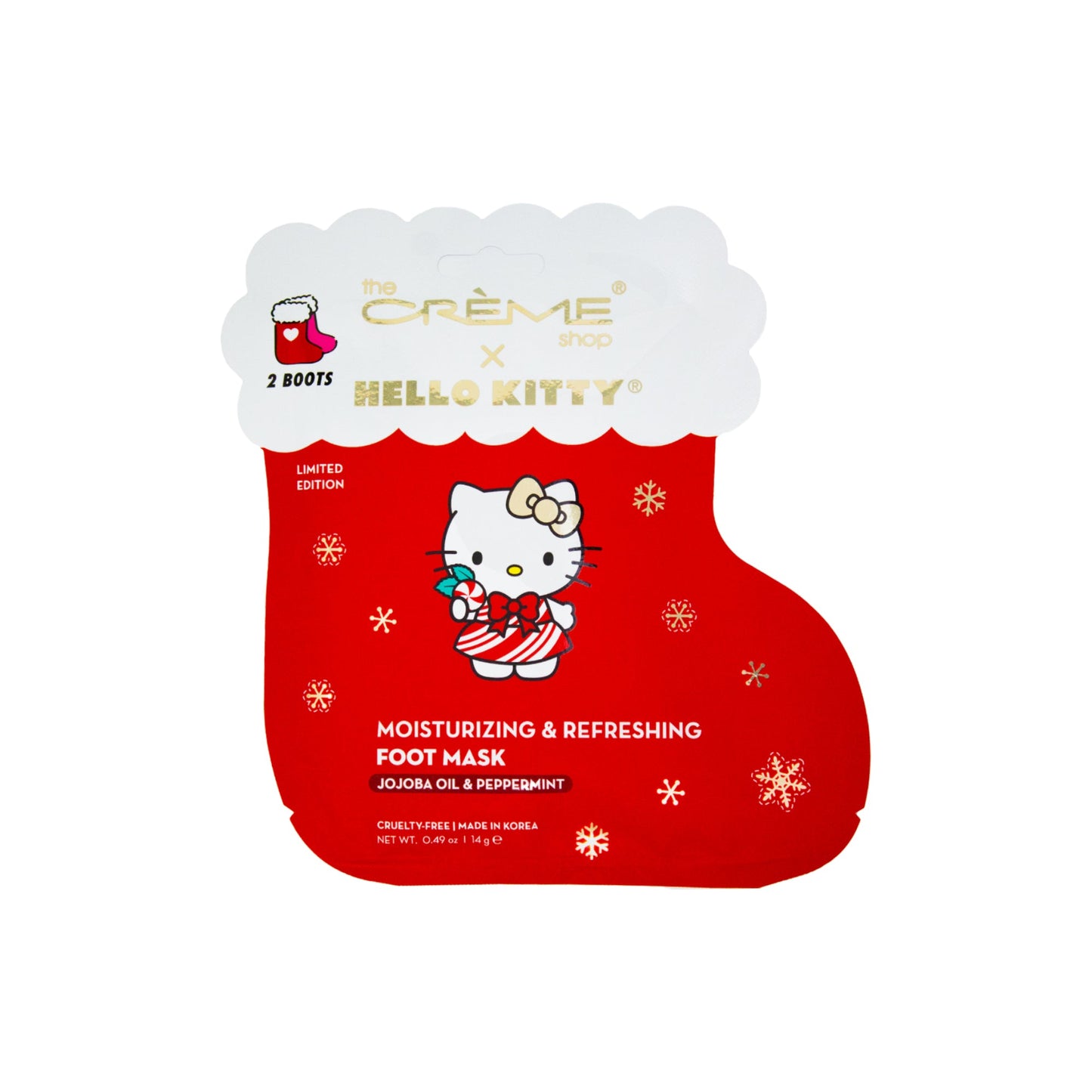 Hello Kitty Minty Fresh Soles Foot Mask (Set of 3) Foot Masks - The Crème Shop x Sanrio 