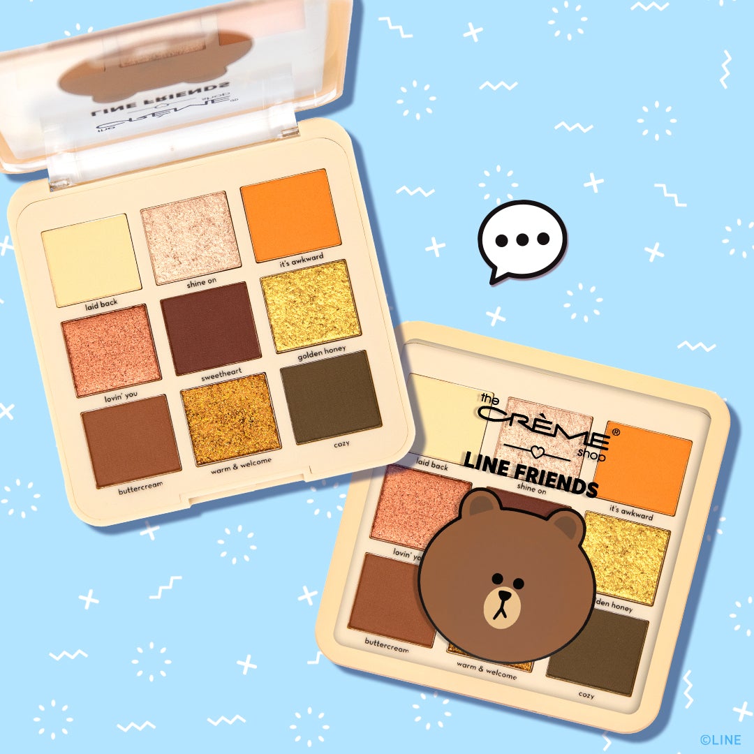 BROWN’S WARM & TOASTY Eyeshadow Palette | 9 Golden Multi-Finish Shades Eyeshadow Palette The Crème Shop x LINE FRIENDS 