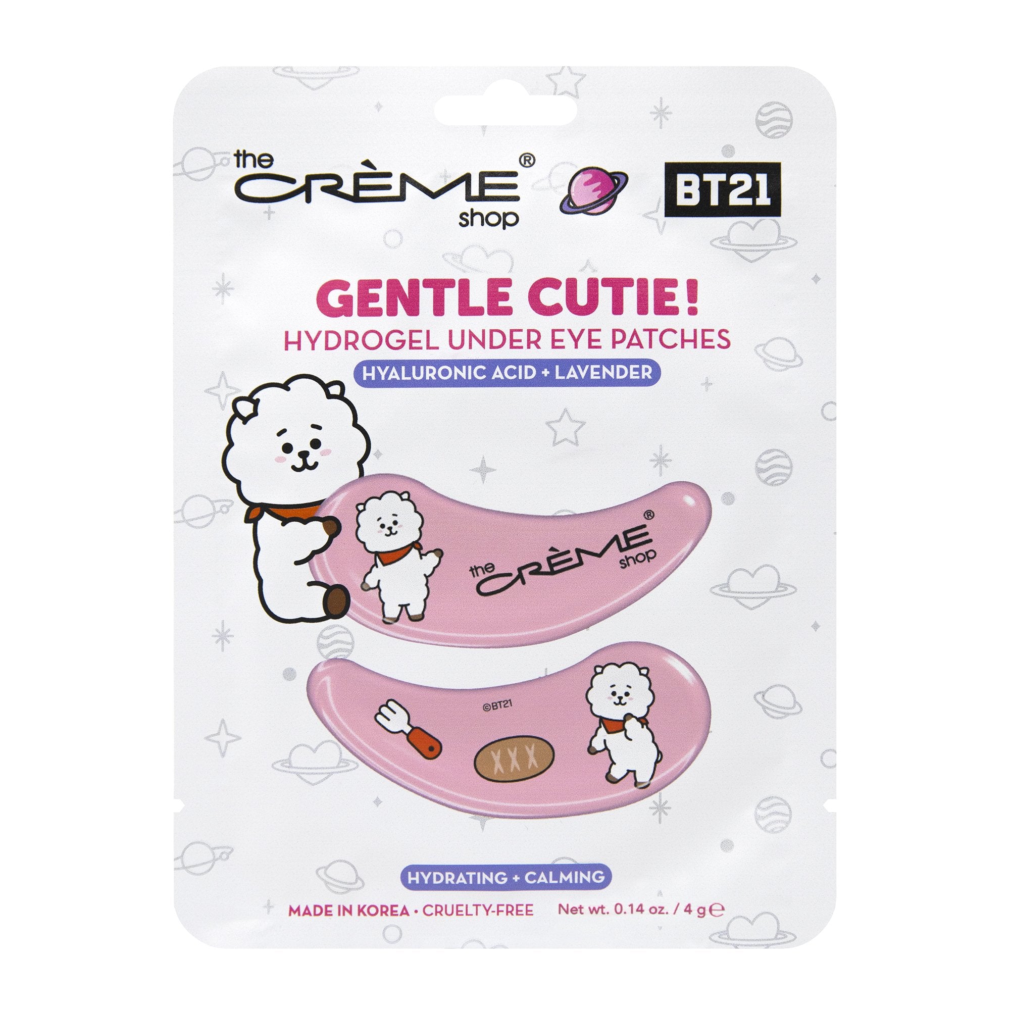 “Gentle Cutie!” RJ Hydrogel Under Eye Patches | Hydrating & Calming Under Eye Patches The Crème Shop x BT21 