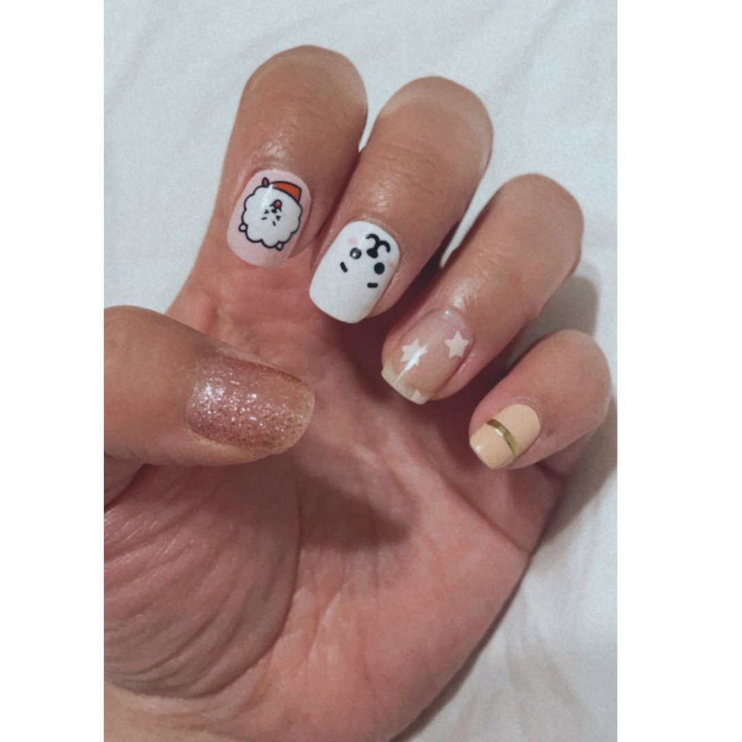 hello kitty lv nail stickers