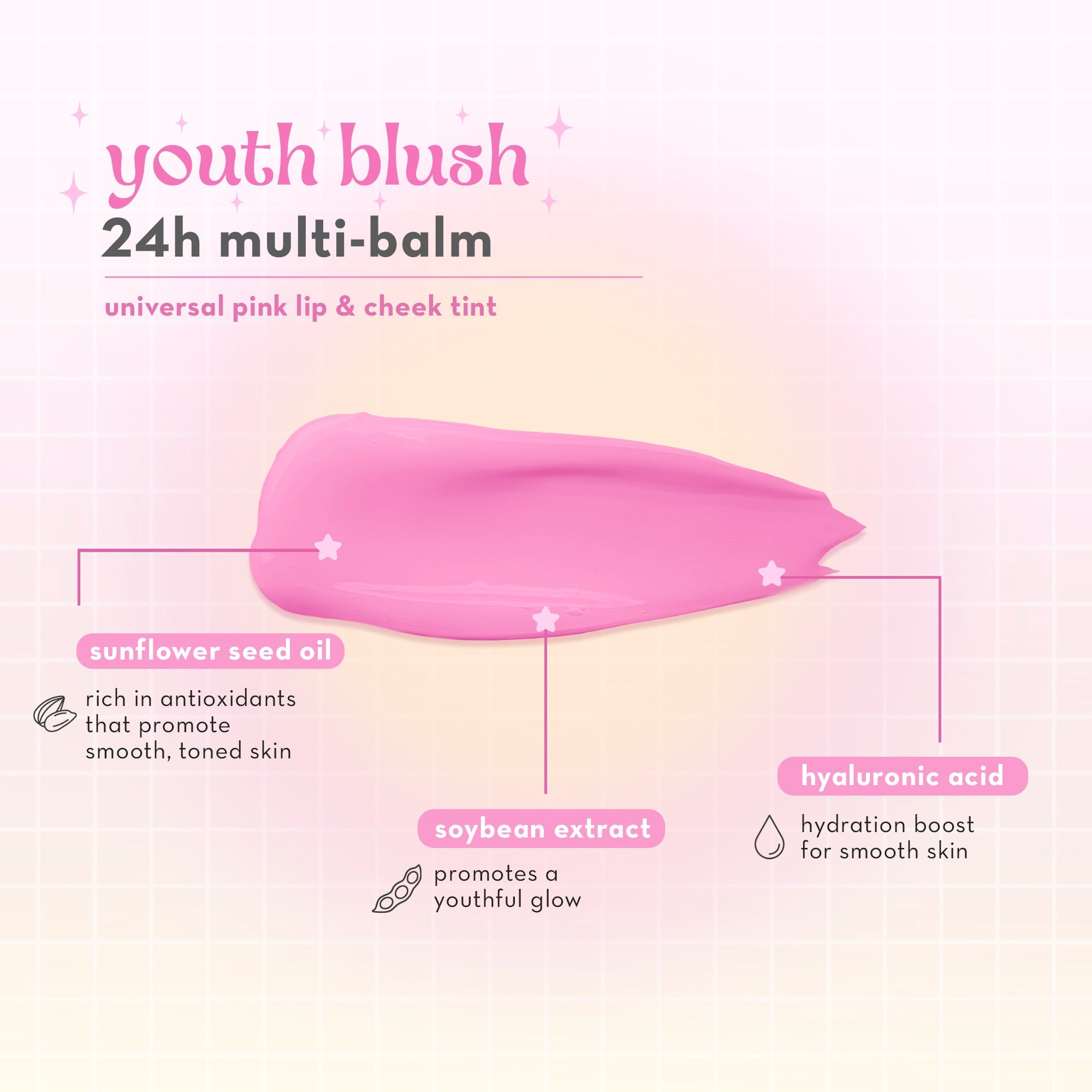 YOUTH BLUSH 24H Multi-Balm Blush The Crème Shop 