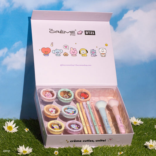 BT21 Baby Velvety Eyeshadow + Makeup Brush Complete Collection Bundles The Crème Shop x BT21 BABY 