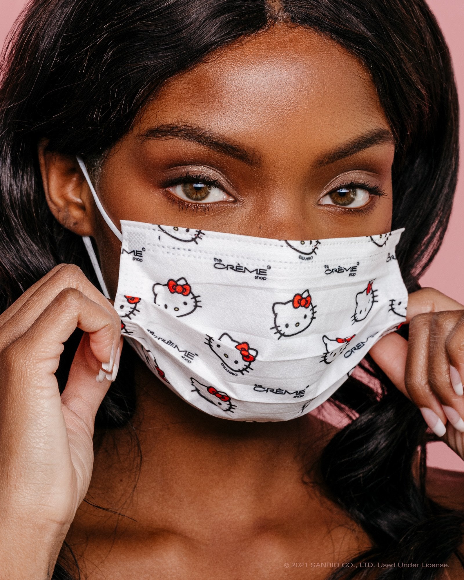 Hello Kitty 3-Ply Disposable Protective Face Mask | Classic White Protective Masks - The Crème Shop x Sanrio 