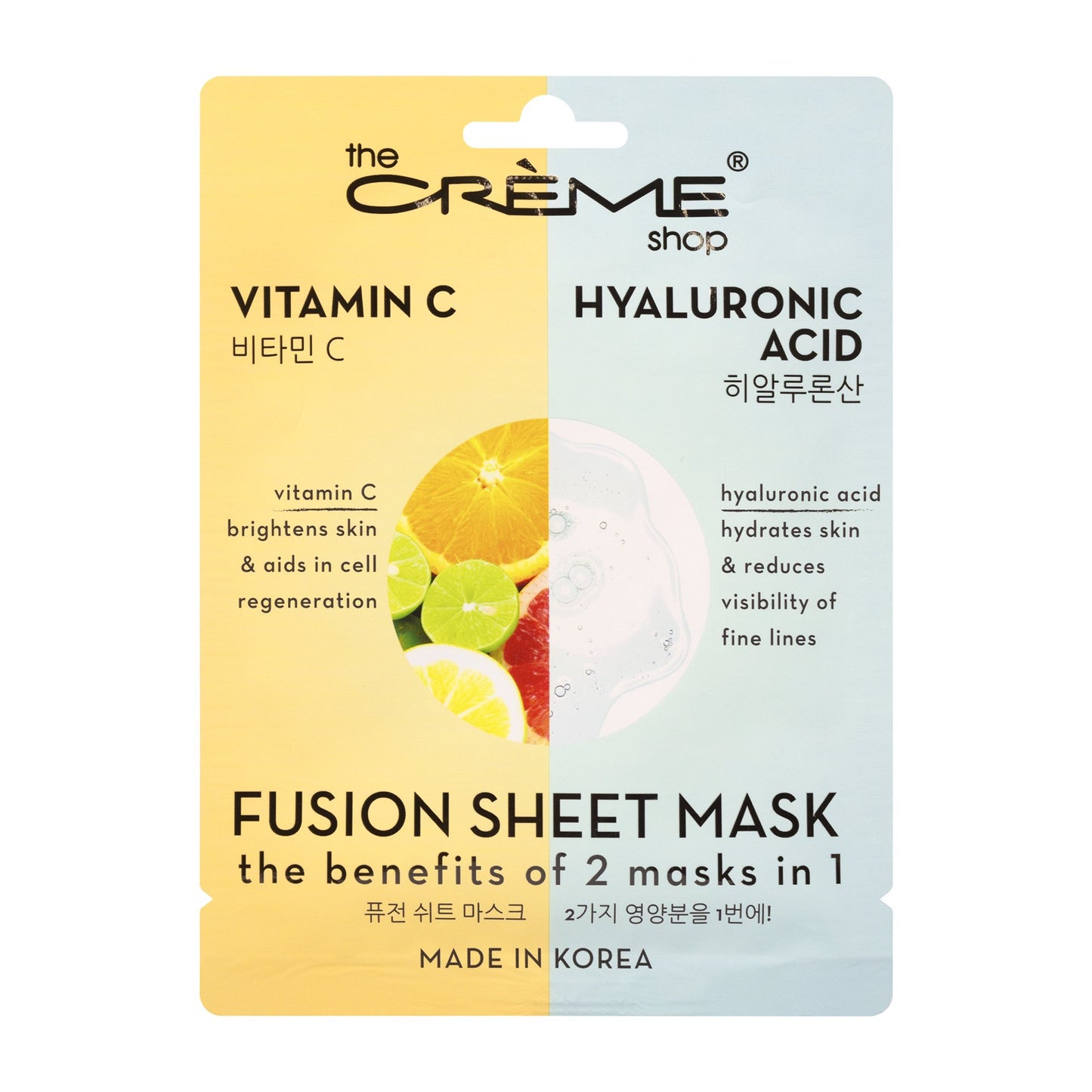 Vitamin C & Hyaluronic Acid Fusion Sheet Mask - The Crème Shop