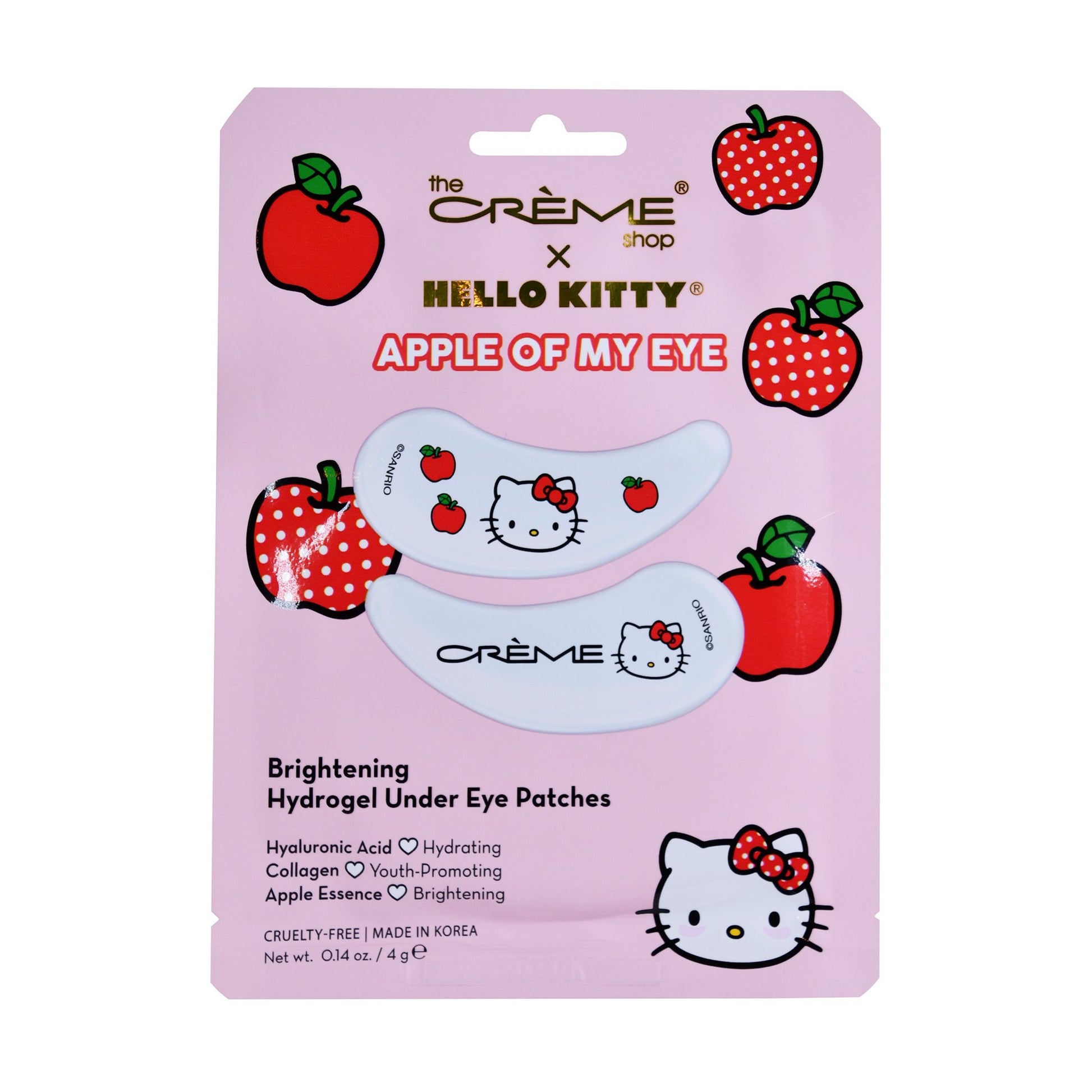 Hello Kitty Apple Of My Eye Hydrogel Brightening Under Eye Patches Under Eye Patches The Crème Shop 