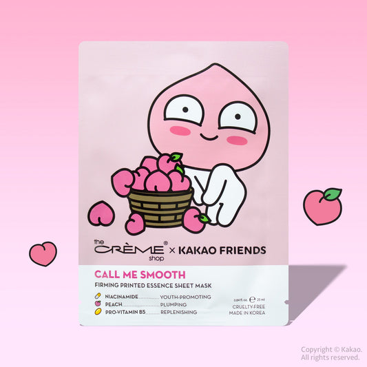APEACH CALL ME SMOOTH Printed Essence Sheet Mask Sheet masks The Crème Shop x KAKAO FRIENDS Single 