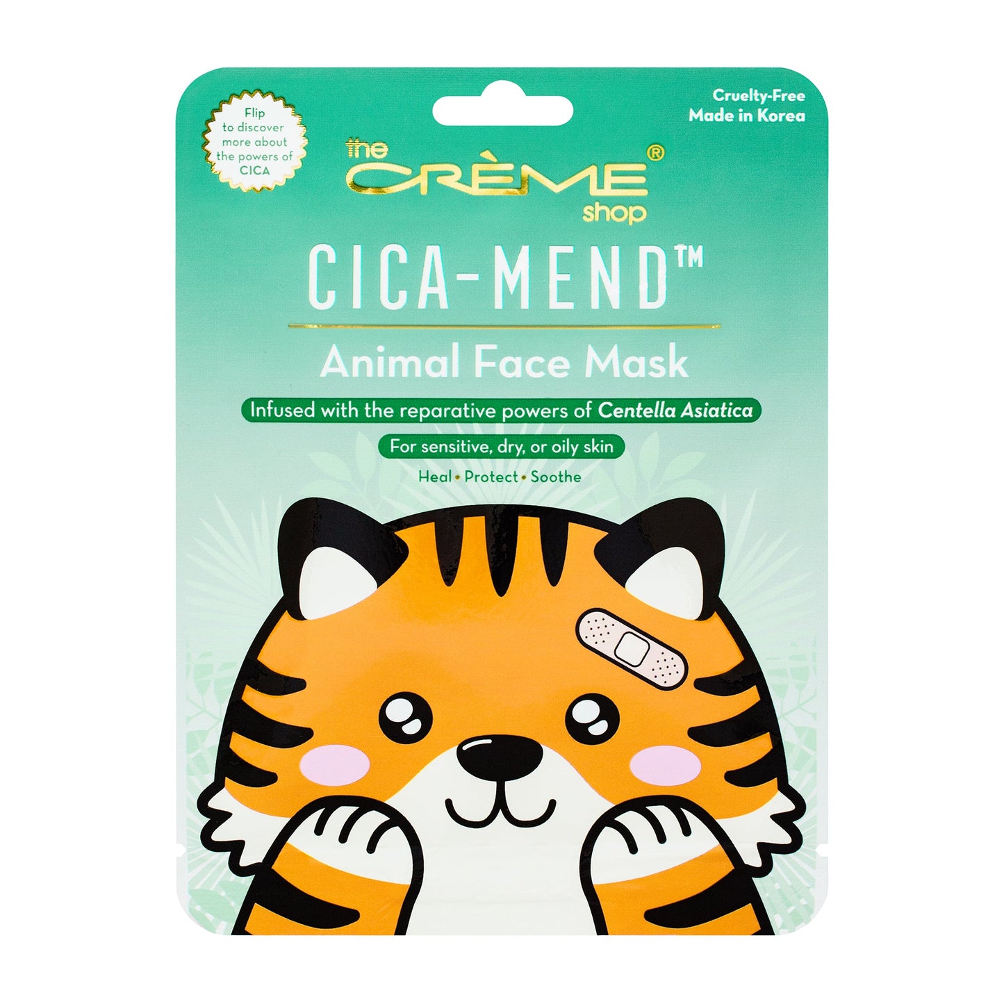 Cica-Mend™ - Animated Tiger Face Mask Animated Sheet Masks - The Crème Shop 
