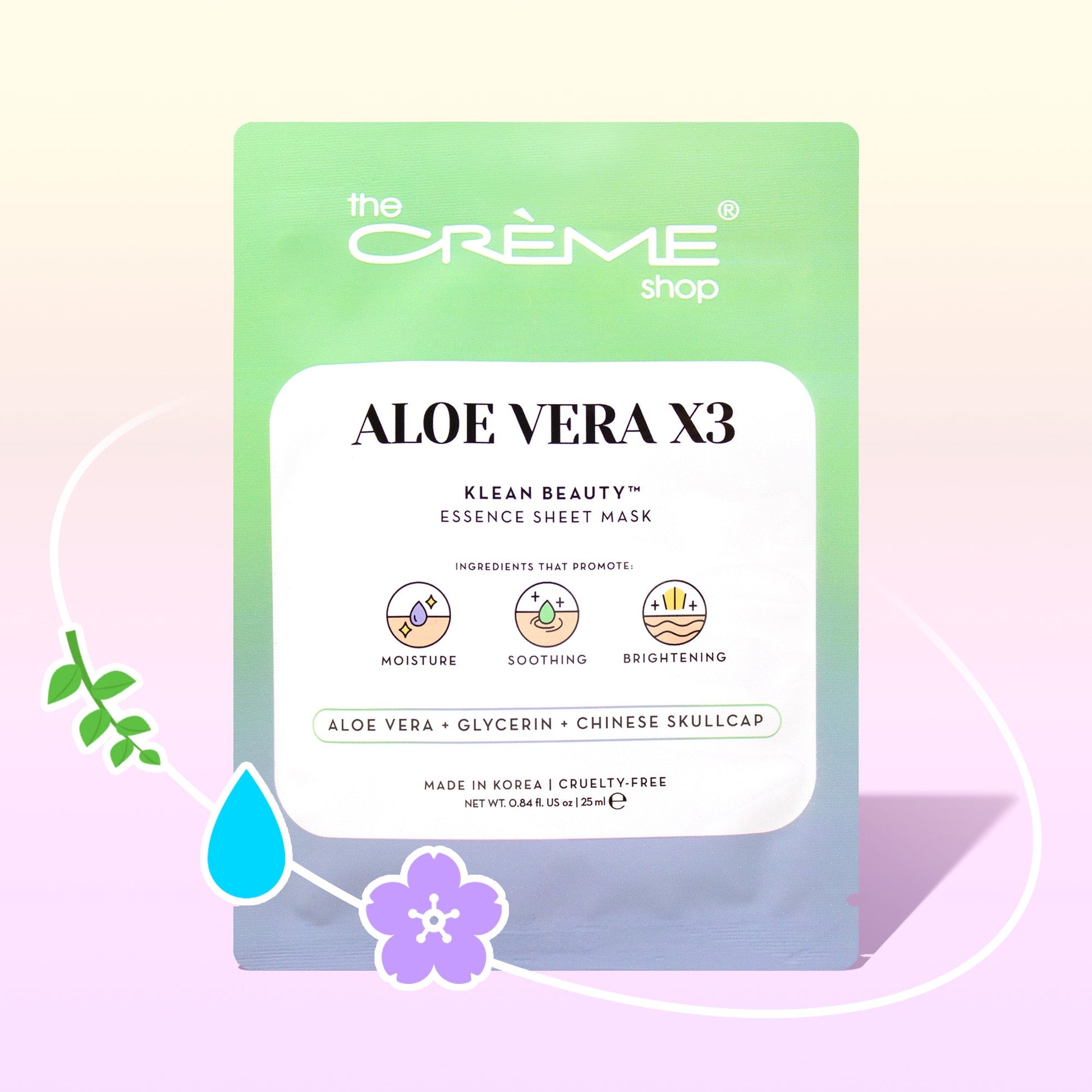 ALOE VERA X3 Klean Beauty™️ Essence Sheet Mask Sheet masks The Crème Shop Single 