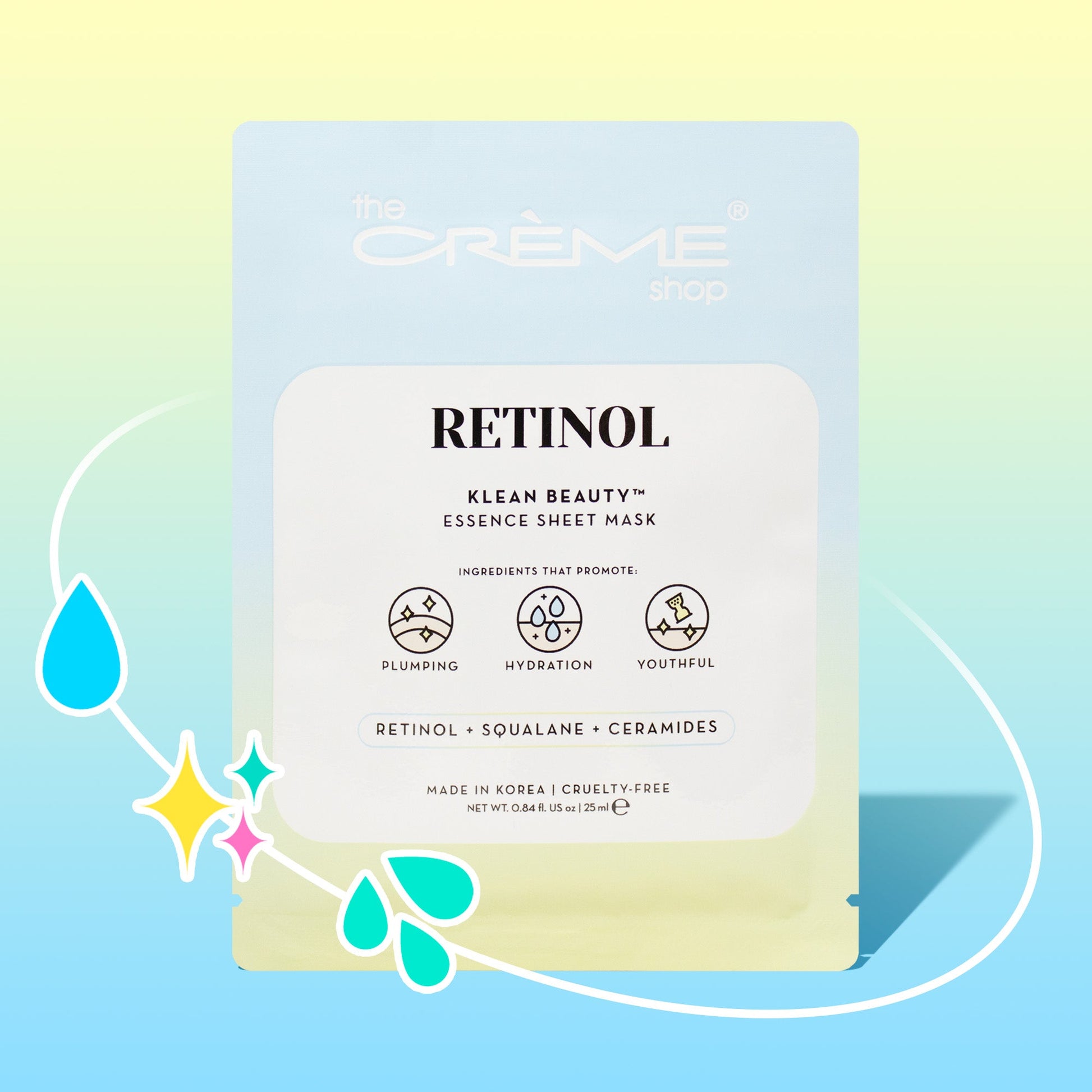 RETINOL Klean Beauty™️ Essence Sheet Mask Sheet masks The Crème Shop Single 